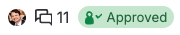 The indicator showing you have personally approved.